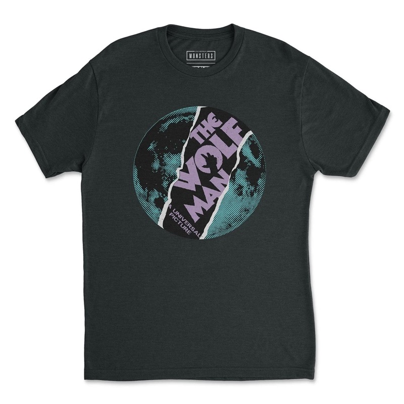 RSVLTS Full Moon Crewneck Tee in Black — front view