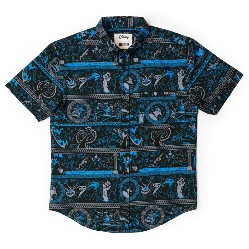 RSVLTS Hades Gonna Hate KUNUFLEX Short Sleeve Shirt in Black — front view