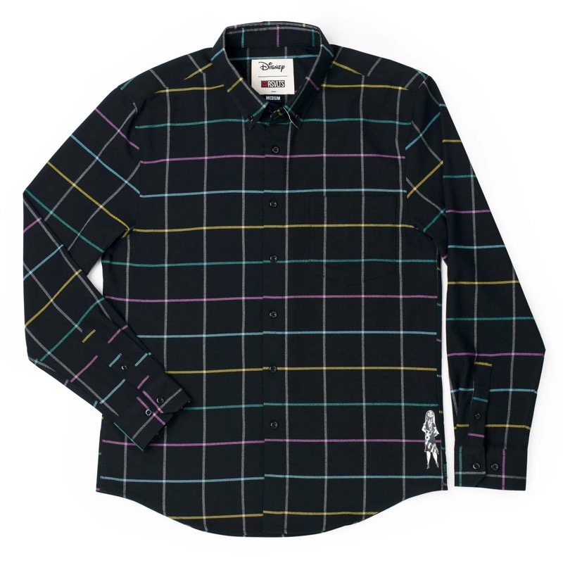 RSVLTS Meant to Be BorlandFlex Long Sleeve Flannel in Black — front view