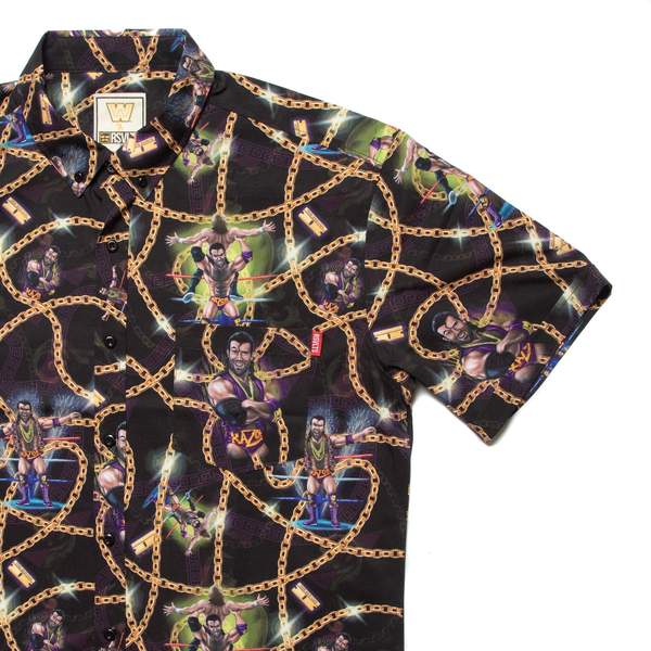 RSVLTS The Bad Guy KUNUFLEX Short Sleeve Shirt in Black — front view