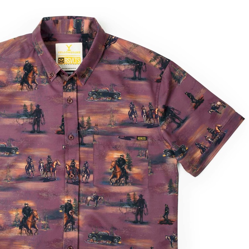 RSVLTS Tough & Merciless BorlandFlex Long Sleeve Flannel in Purple — front view