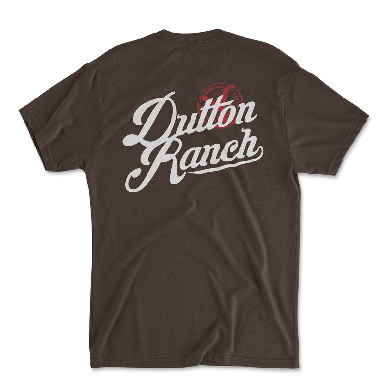 RSVLTS Your Ranch Crewneck Tee in Brown — front view