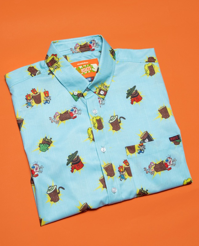 RSVLTS Log KUNUFLEX Short Sleeve Shirt in Blue — detail 2