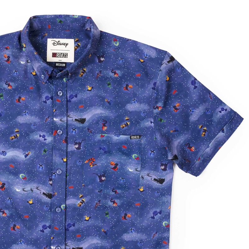 RSVLTS Blown to Smithereens KUNUFLEX Short Sleeve Shirt in Purple — front view