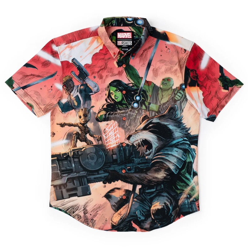 RSVLTS Galactic Misfits KUNUFLEX Short Sleeve Shirt in Multicolor — front view