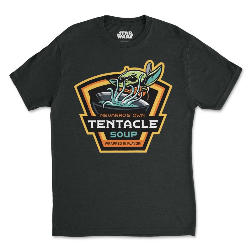 RSVLTS Tentacle Soup Crewneck Tee in Black — front view