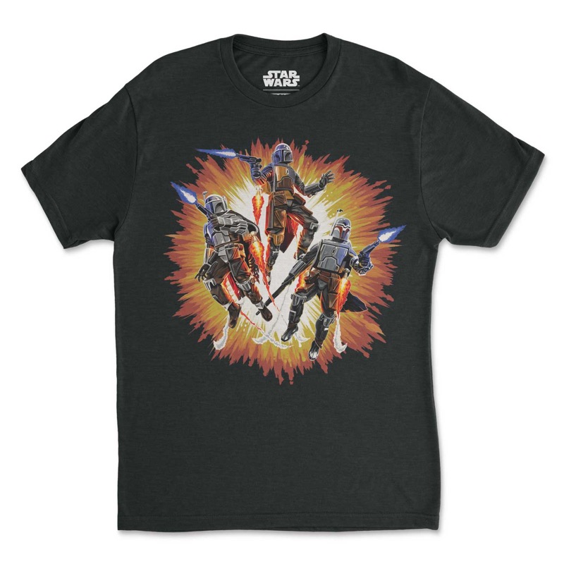 RSVLTS Mando Launch Crewneck Tee in Black — front view