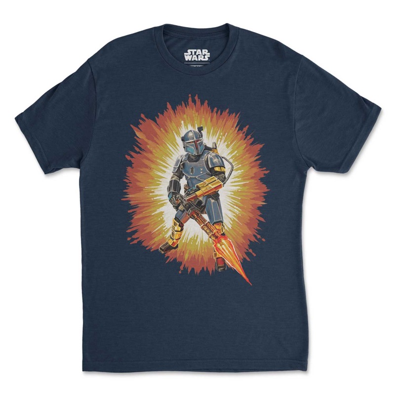 RSVLTS Paz Blastin Crewneck Tee in Blue — front view