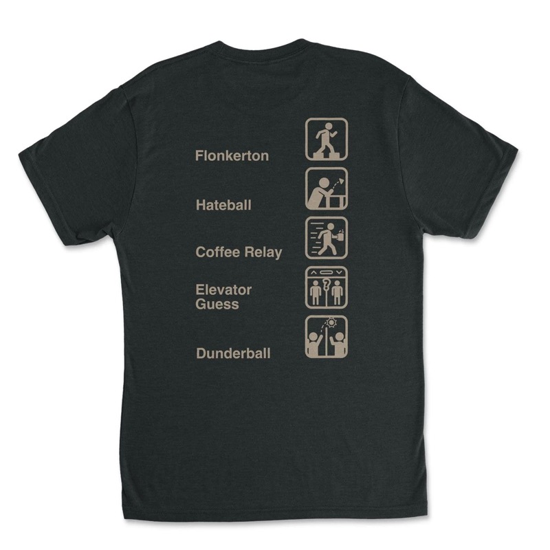 RSVLTS Faster, Higher, Stronger Crewneck Tee in Black — front view
