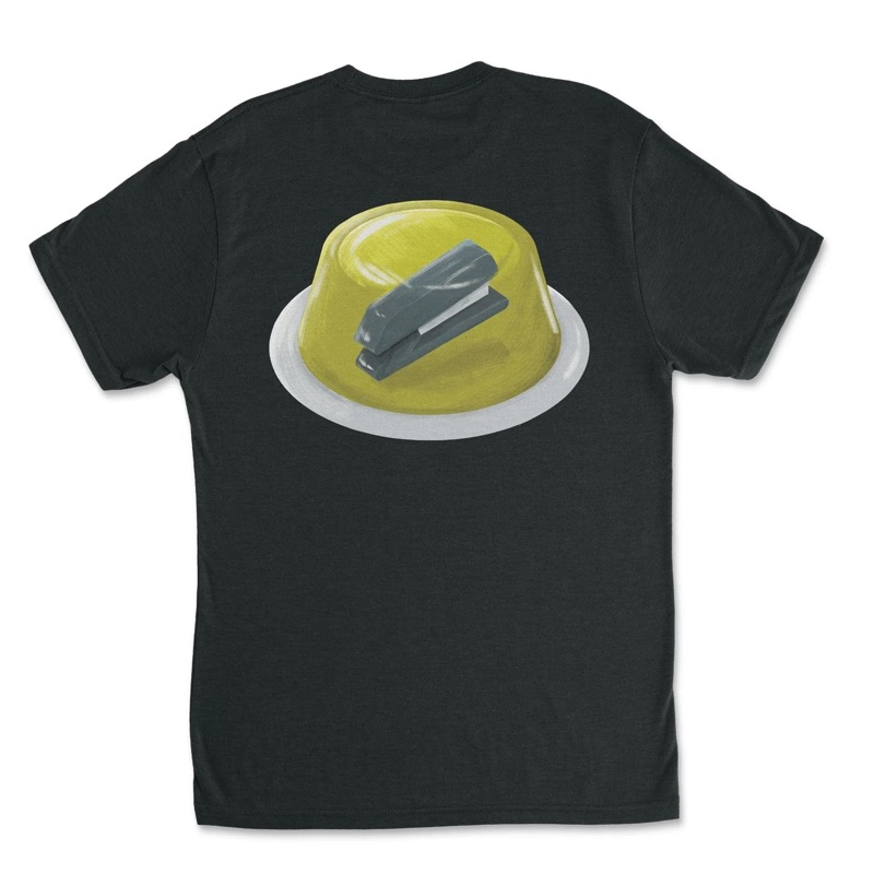 RSVLTS Dunder Jell-O Crewneck Tee in Black — front view