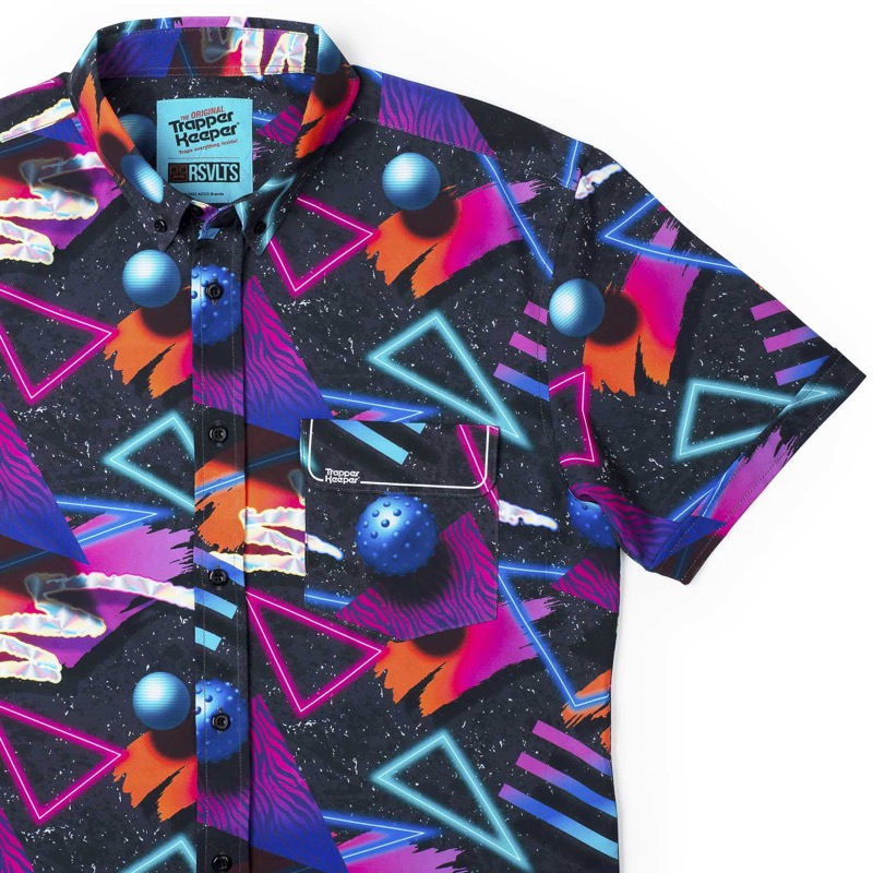 RSVLTS The Bad Boy KUNUFLEX Short Sleeve Shirt in Black — front view