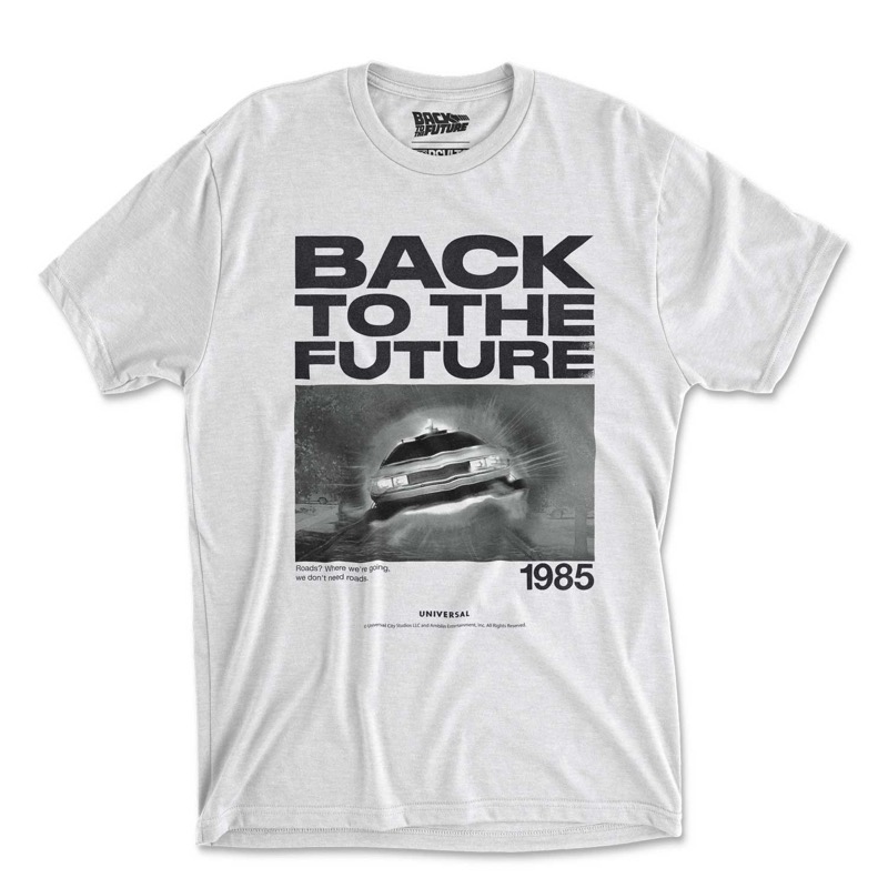 RSVLTS We Don’t Need Roads Crewneck Tee in White — front view