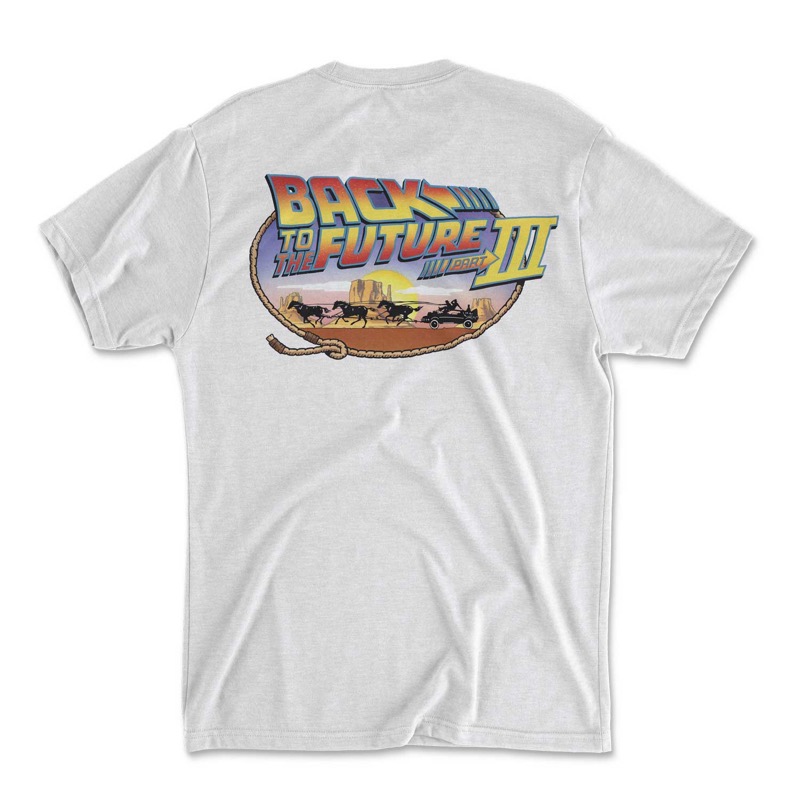 RSVLTS Giddy Up Crewneck Tee in White — front view