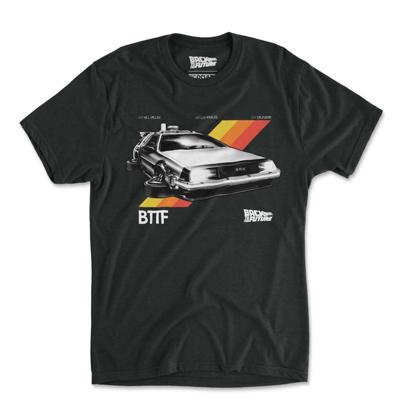 RSVLTS Time to Fly Crewneck Tee in Black — front view