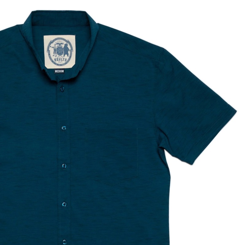 RSVLTS Solid Heather KUNUFLEX Short Sleeve Shirt — front view