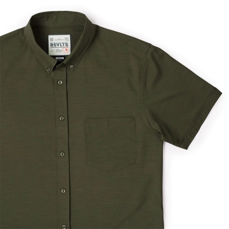 RSVLTS Solid Heather KUNUFLEX Short Sleeve Shirt — detail 6