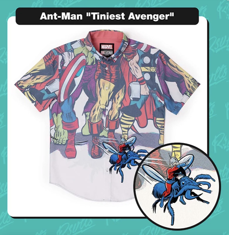 RSVLTS Tiniest Avenger KUNUFLEX Short Sleeve Shirt in Multicolor — front view