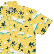 RSVLTS The Stuntman KUNUFLEX Short Sleeve Shirt in Yellow — front view