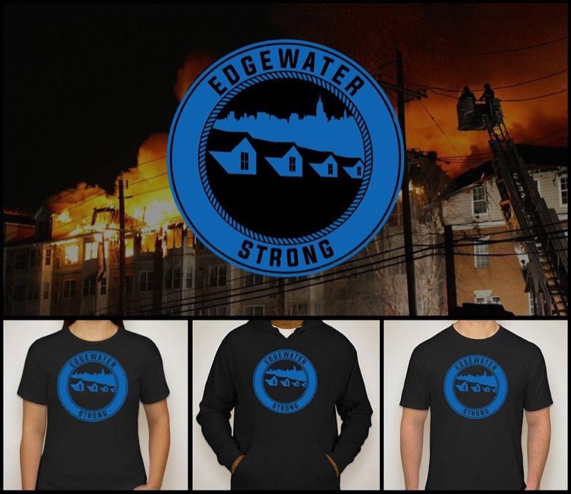RSVLTS #EdgewaterStrong Crewneck Tee in Black — front view