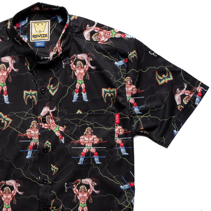 RSVLTS Ultimate Warrior KUNUFLEX Short Sleeve Shirt in Black — front view