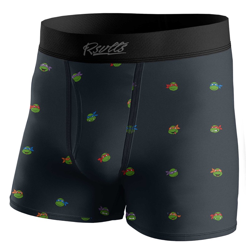 RSVLTS Lil’ Turts Single-Pack Boxer Briefs in Black — front view