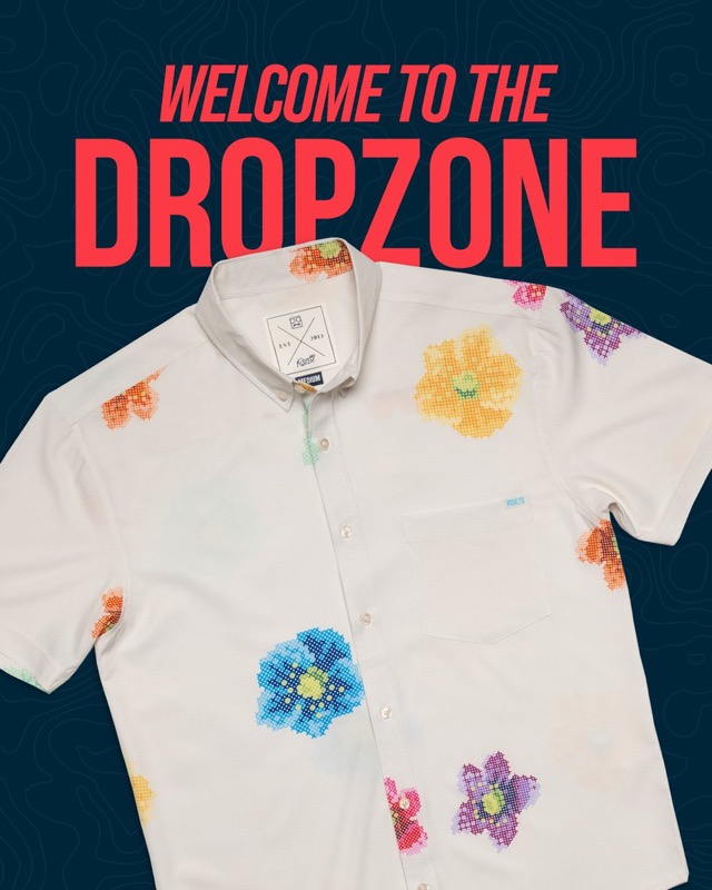 RSVLTS Stitched Floral Petal Party KUNUFLEX Short Sleeve Shirt in White — front view