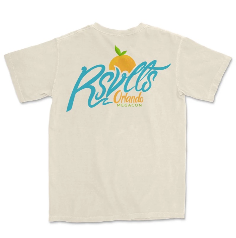 RSVLTS RSVLTS Orlando MegaCon 2023 Crewneck Tee in White — front view