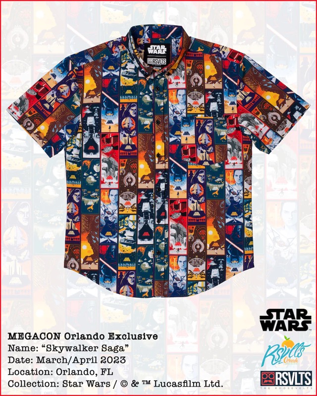 RSVLTS Skywalker Saga KUNUFLEX Short Sleeve Shirt in Multicolor — front view