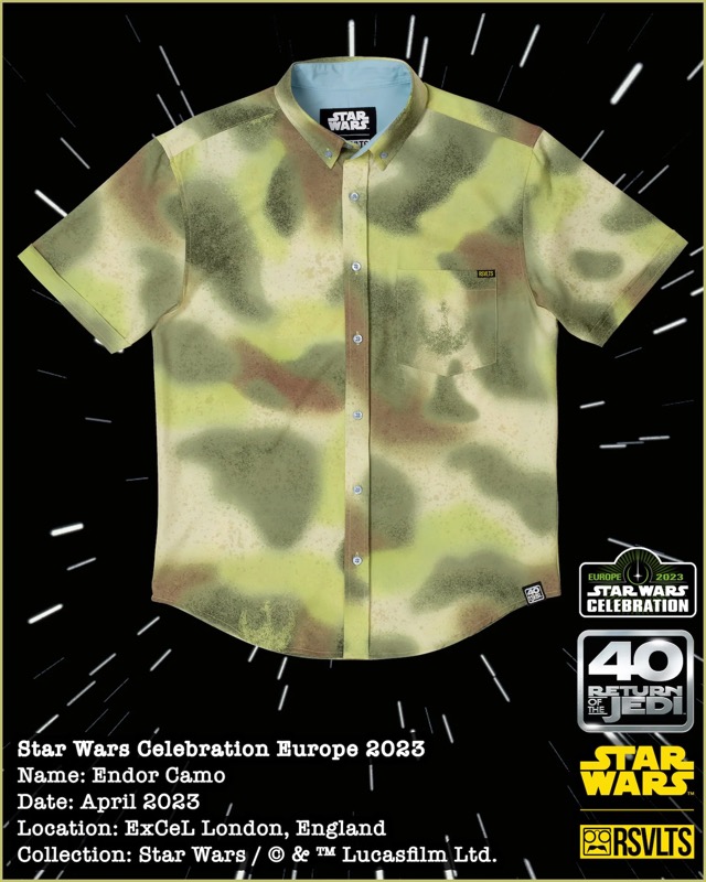 RSVLTS Endor Camo KUNUFLEX Short Sleeve Shirt in Green — front view