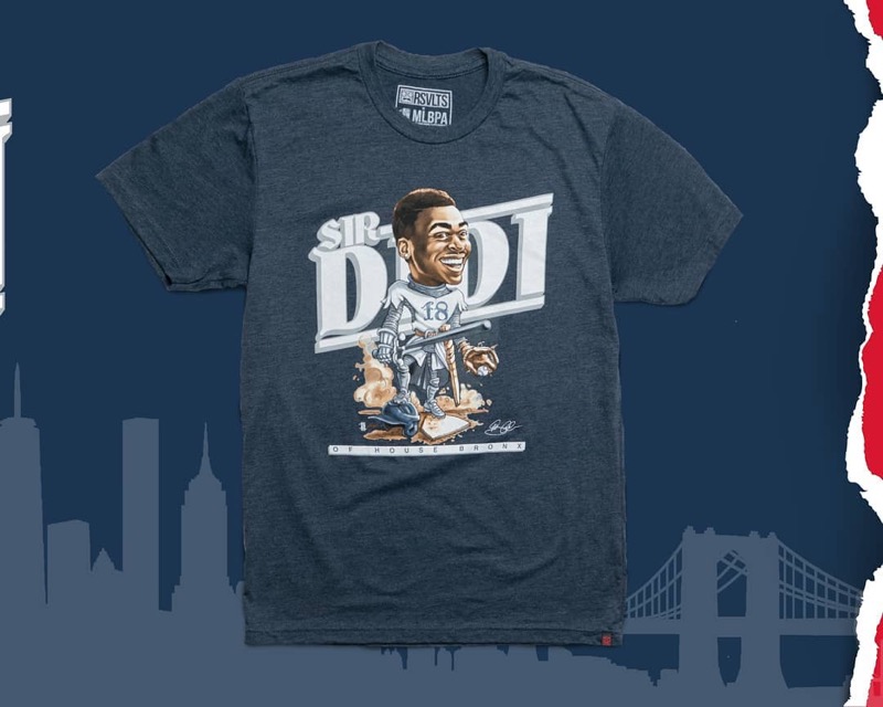 RSVLTS Sir Didi Gregorius Crewneck Tee in Blue — front view