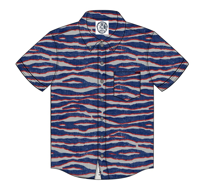 RSVLTS Wild America retail exclusive colorway KUNUFLEX Short Sleeve Shirt in Multicolor — front view