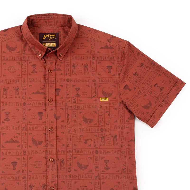 RSVLTS Choose Wisely KUNUFLEX Short Sleeve Shirt in Red — front view