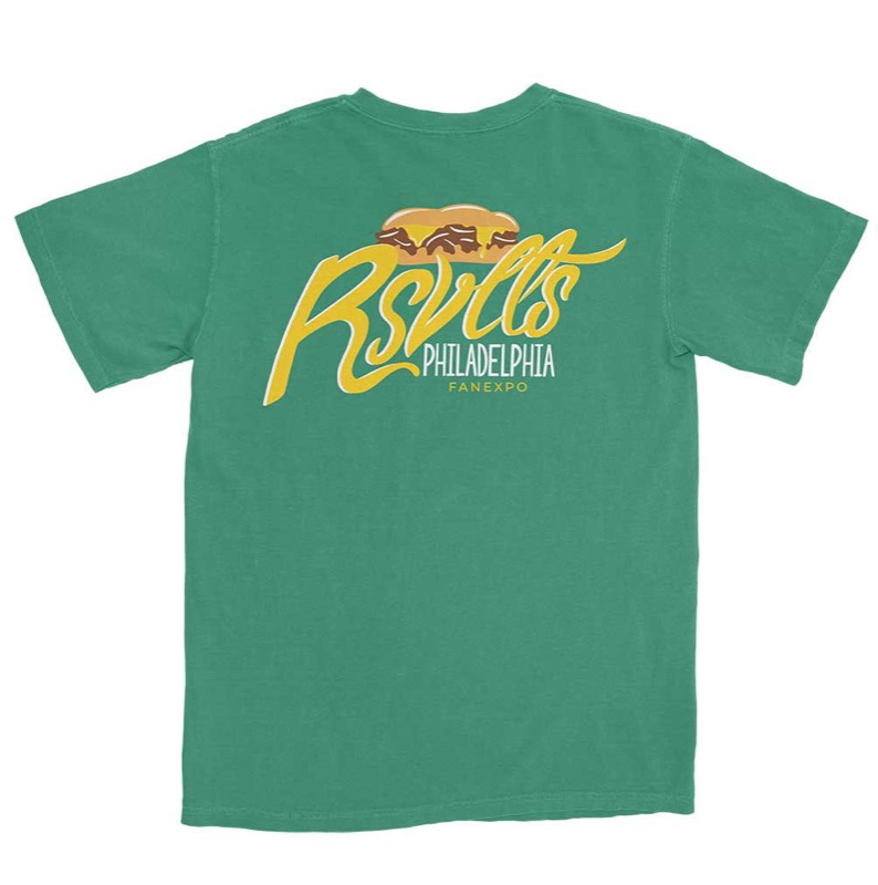 RSVLTS RSVLTS Philadelphia Fan Expo 2023 Crewneck Tee in Green — front view