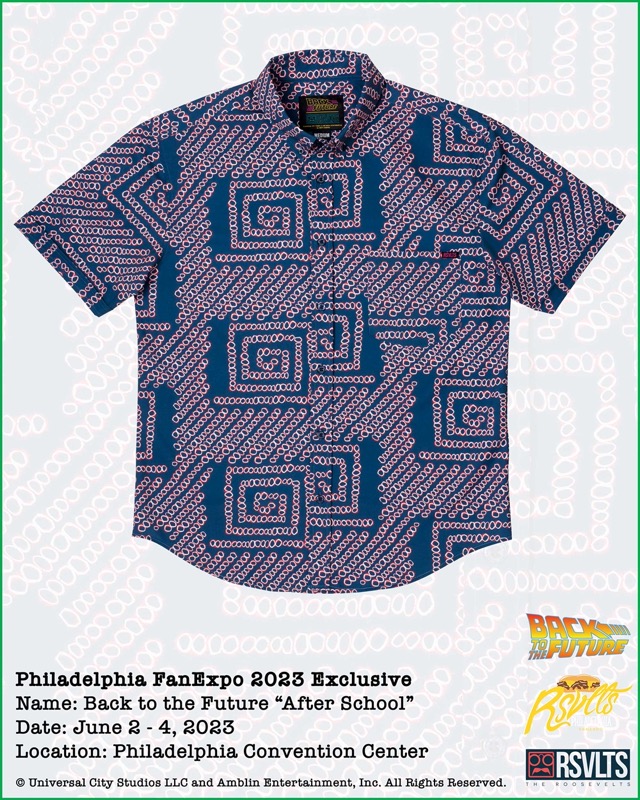 RSVLTS After School KUNUFLEX Short Sleeve Shirt in Blue — front view