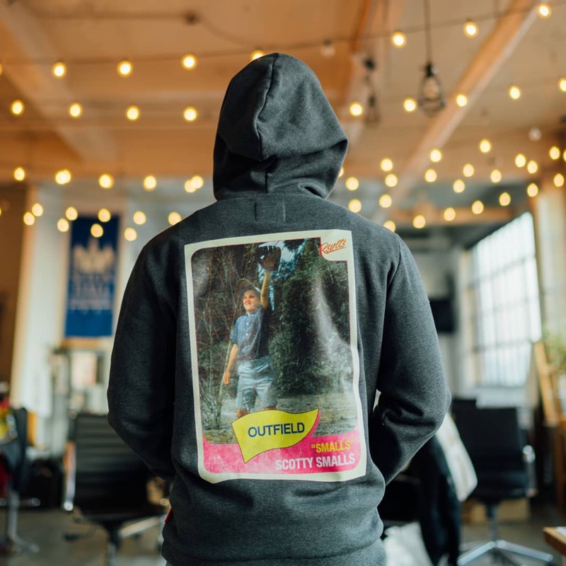 RSVLTS Smalls Mint Condition Performance Hoodie in Gray — front view