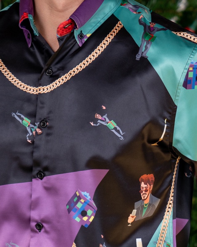 RSVLTS D in a B Long Sleeve Shirt — front view