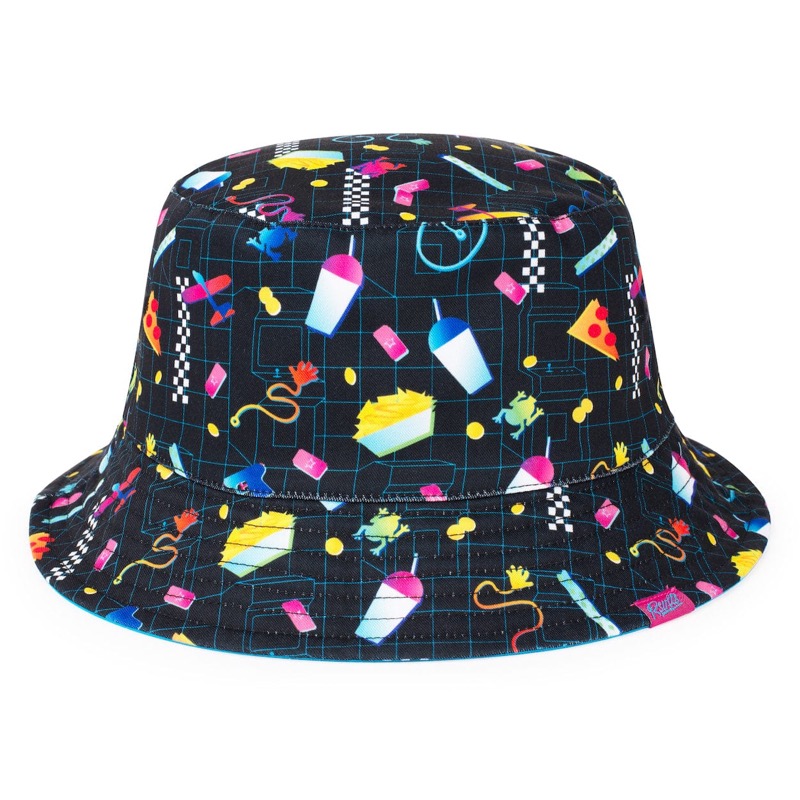 RSVLTS Mall Madness reversible Bucket Hat in Black — front view