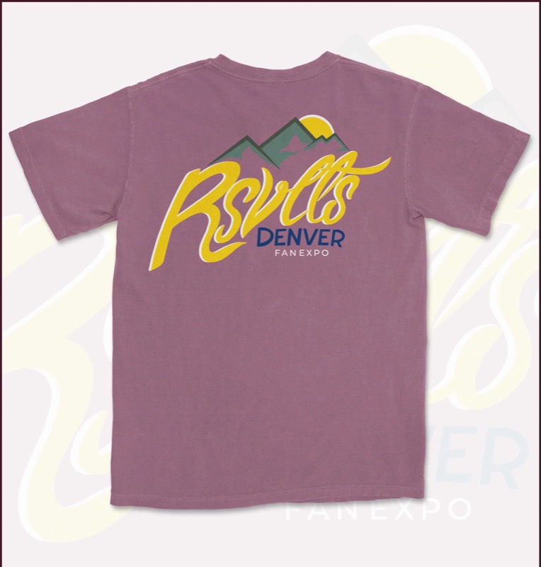 RSVLTS RSVLTS Denver Fan Expo 2023 Crewneck Tee in Purple — front view
