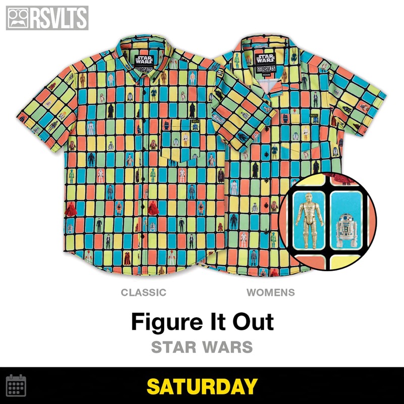 RSVLTS Figure It Out Women's KUNUFLEX Short Sleeve Shirt in Multicolor — front view