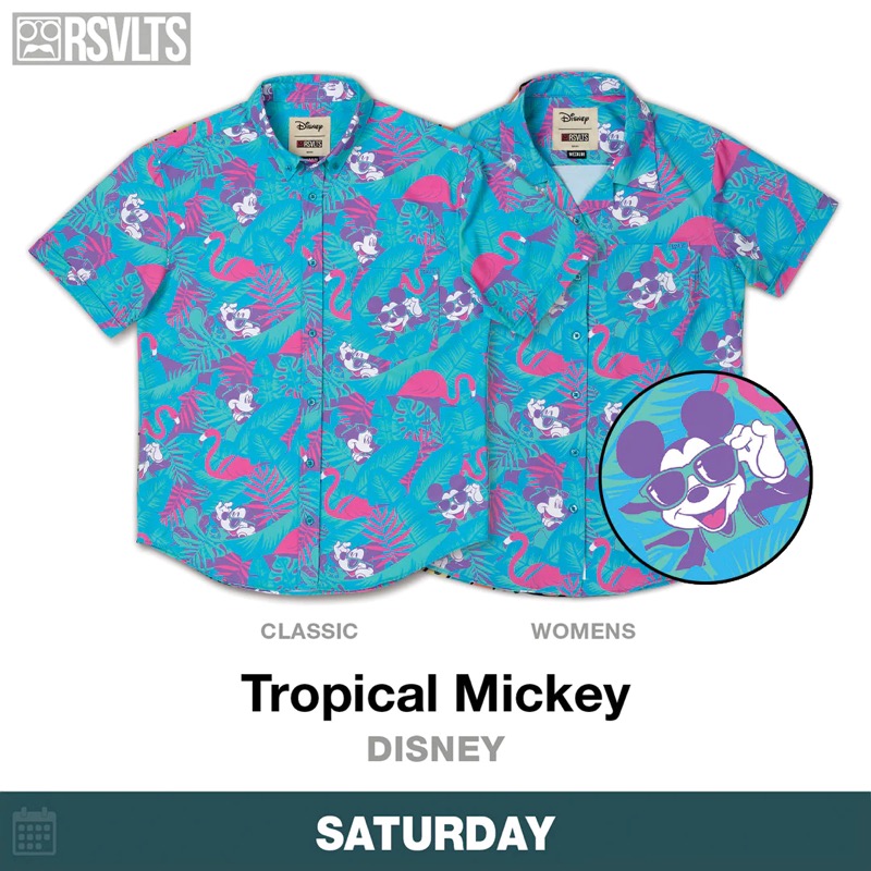 RSVLTS Tropical Mickey Women's KUNUFLEX Short Sleeve Shirt — front view