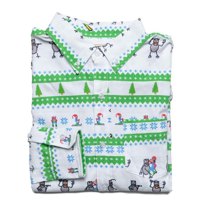 RSVLTS Ski Free Long Sleeve Shirt in White — detail 2