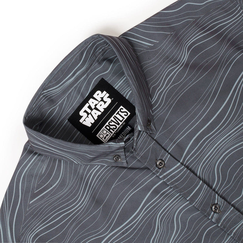 RSVLTS Beskar Steel KUNUFLEX Short Sleeve Shirt in Gray — detail 2