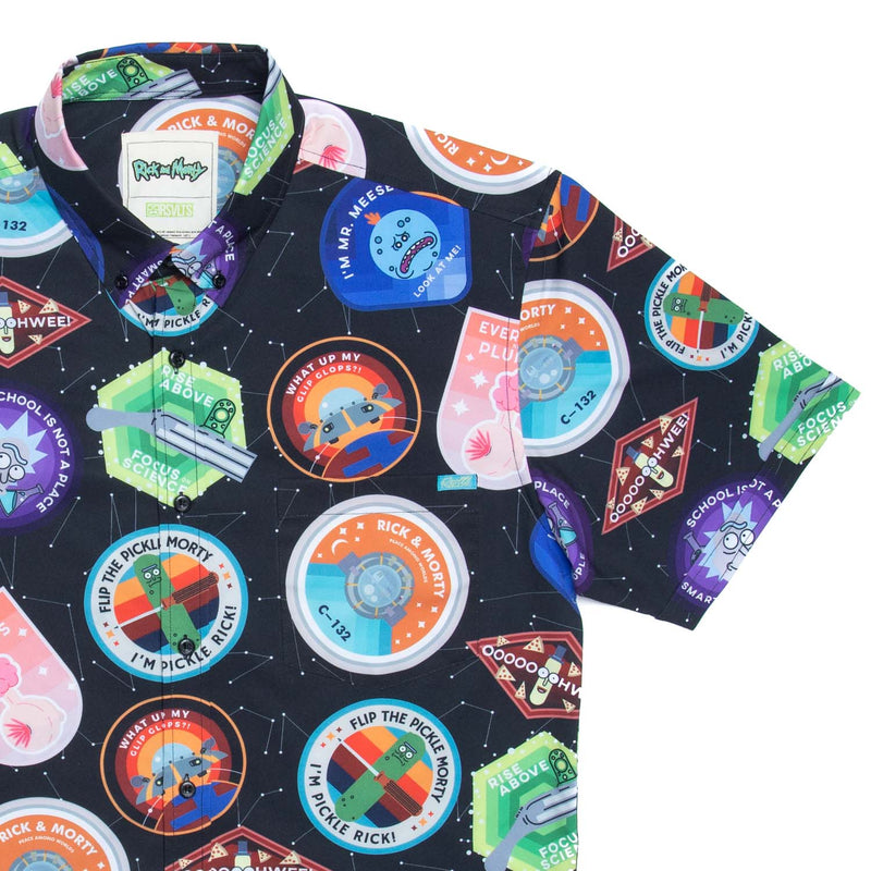 RSVLTS Touricks Attraction KUNUFLEX Short Sleeve Shirt in Black — detail 2