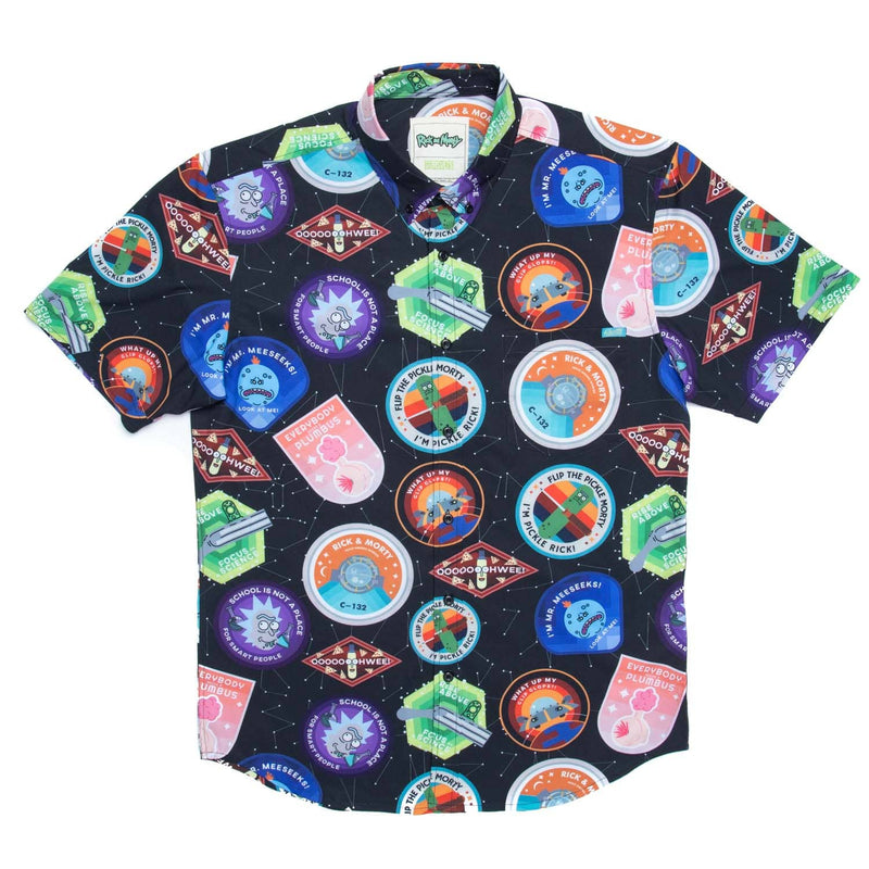 RSVLTS Touricks Attraction KUNUFLEX Short Sleeve Shirt in Black — detail 4