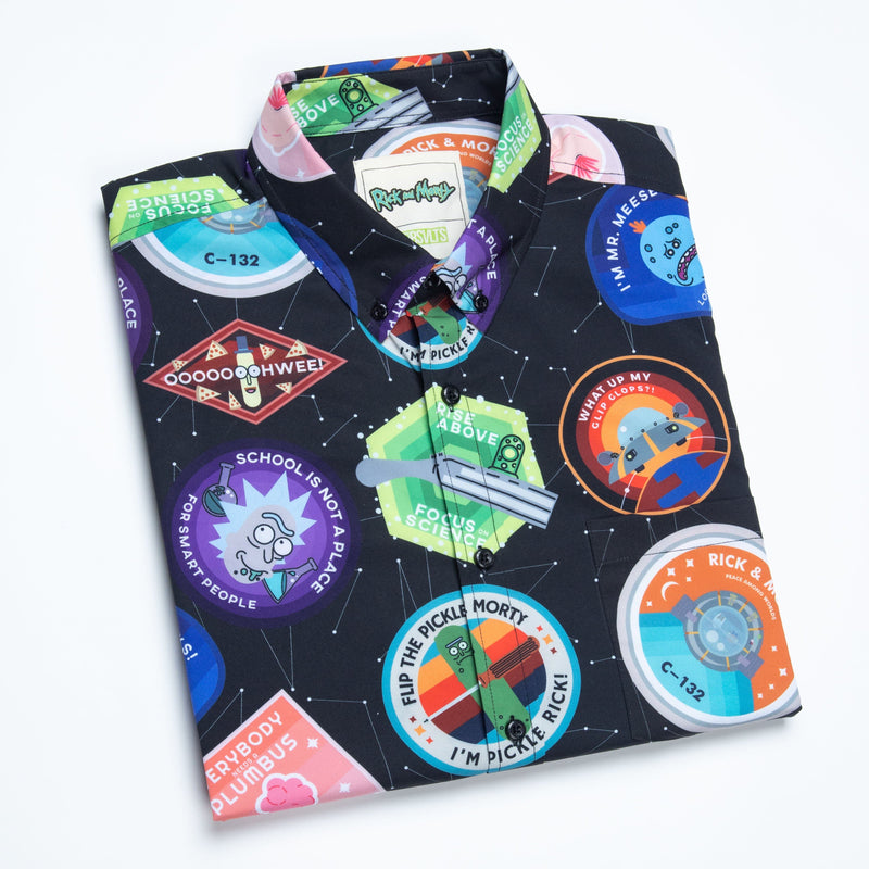RSVLTS Touricks Attraction KUNUFLEX Short Sleeve Shirt in Black — detail 8