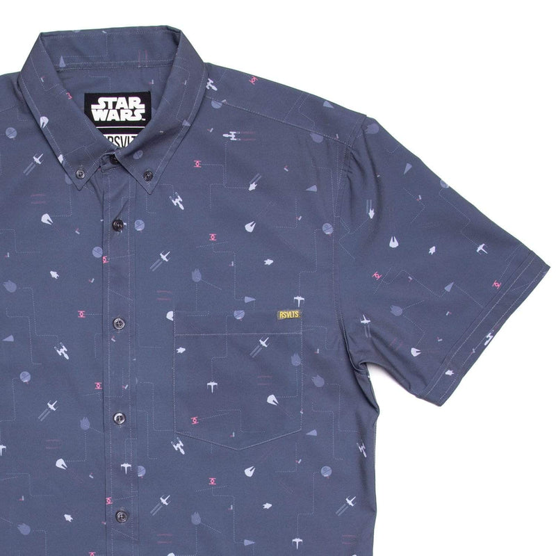 RSVLTS Stay on Target KUNUFLEX Short Sleeve Shirt in Gray — front view