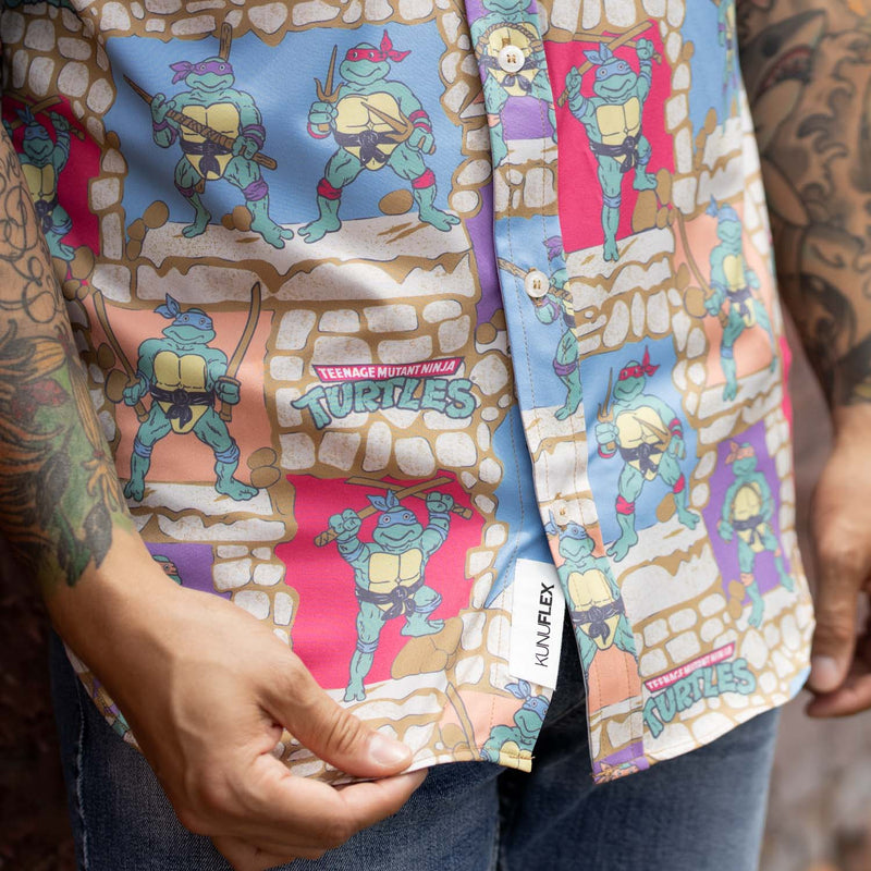 RSVLTS Cowabunga Covers KUNUFLEX Short Sleeve Shirt in Multicolor — detail 4