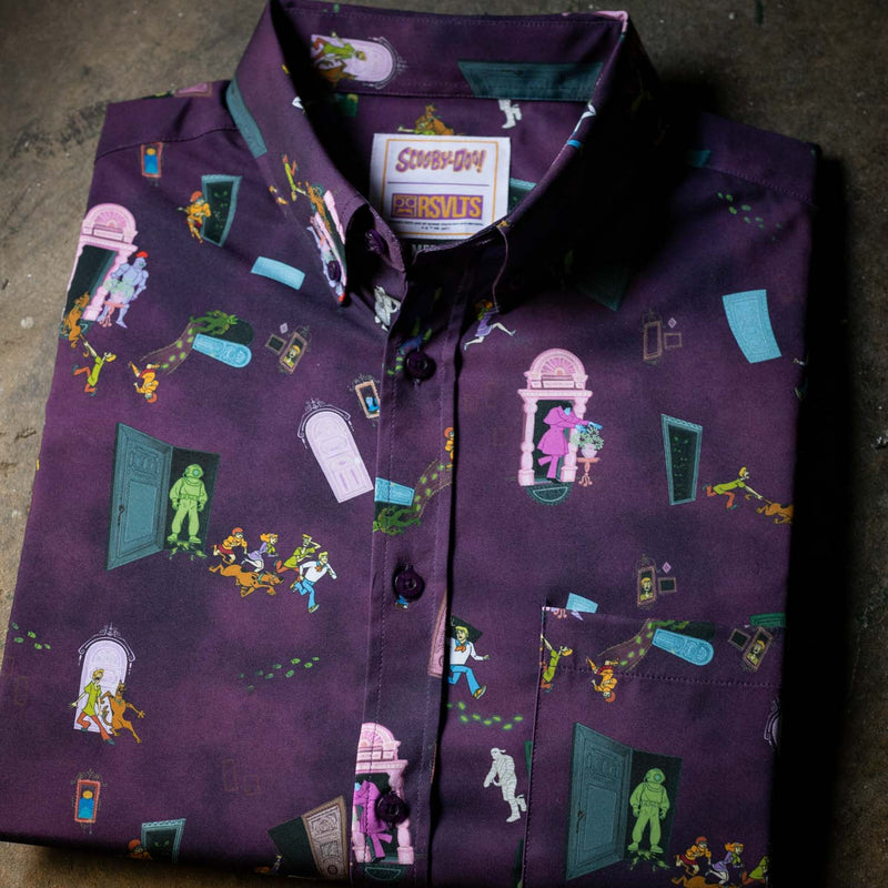 RSVLTS RUH ROH KUNUFLEX Short Sleeve Shirt in Purple — detail 2