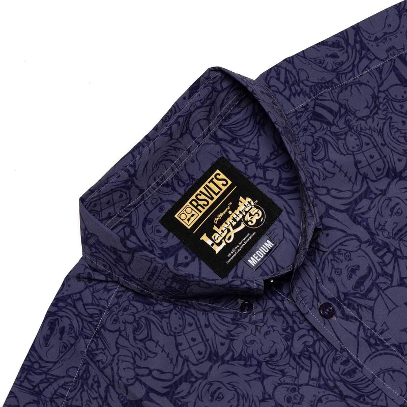RSVLTS Jareth's Goblins KUNUFLEX Short Sleeve Shirt in Gray — detail 5