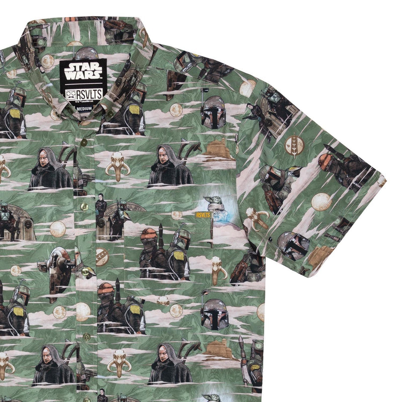 RSVLTS Rebirth KUNUFLEX Short Sleeve Shirt in Black — front view